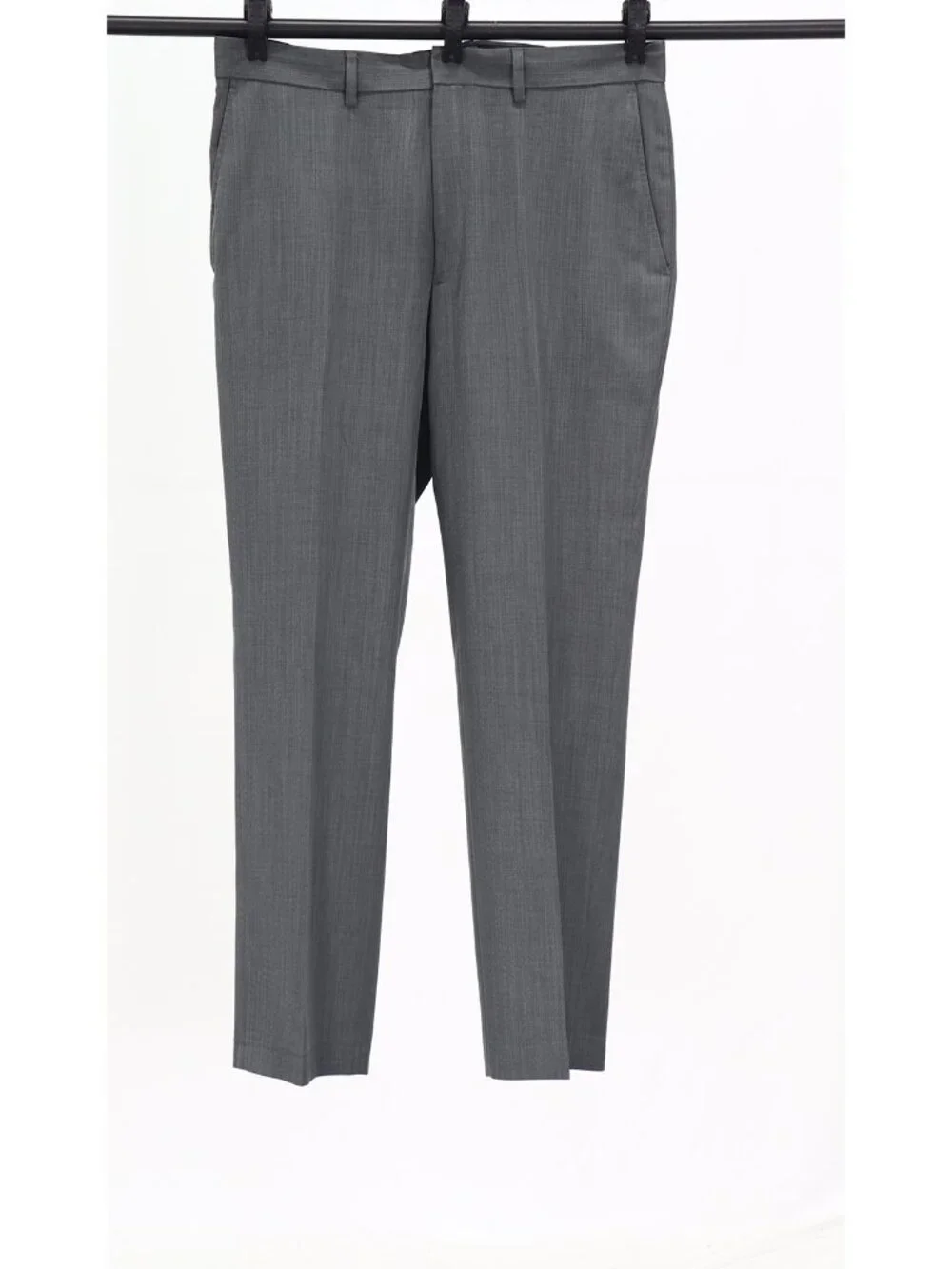 Haggar 44L 36x31 Gray Full Suit 2-Button Solid R964
